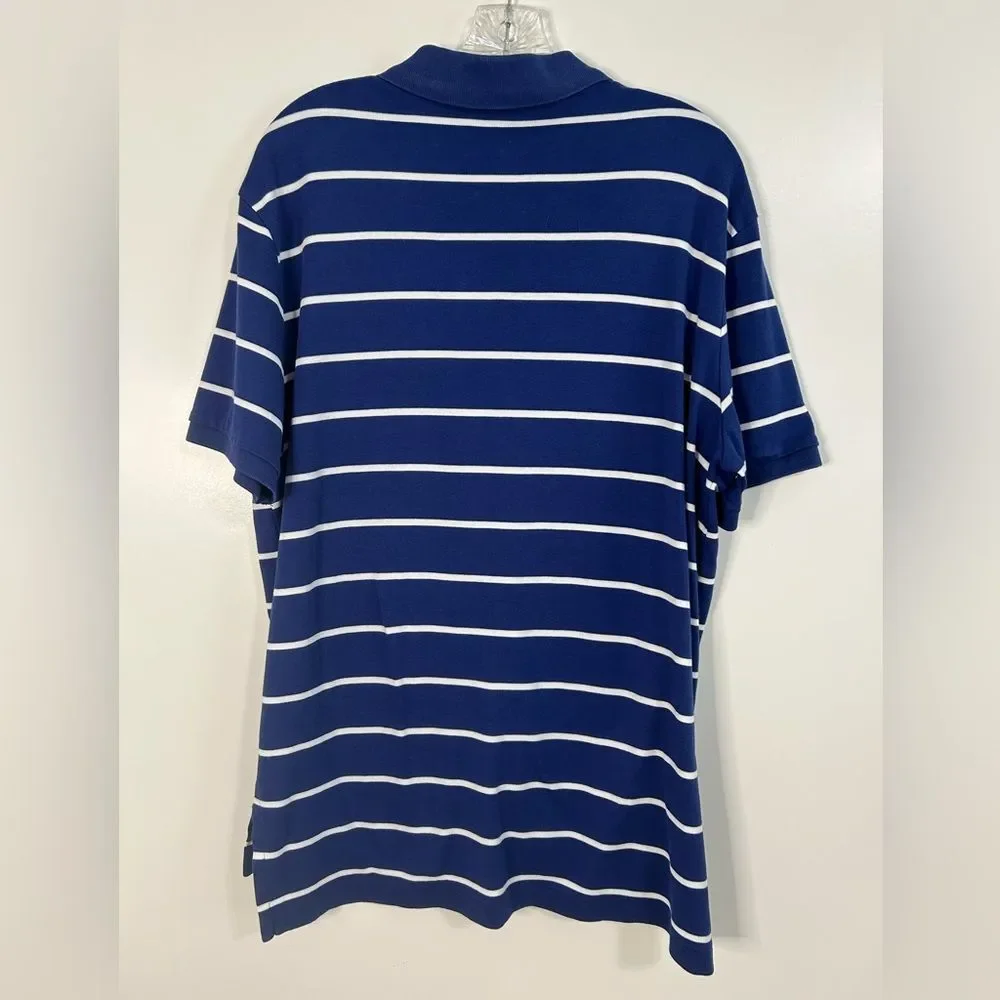 Ralph Lauren Blue and White Striped Polo Shirt